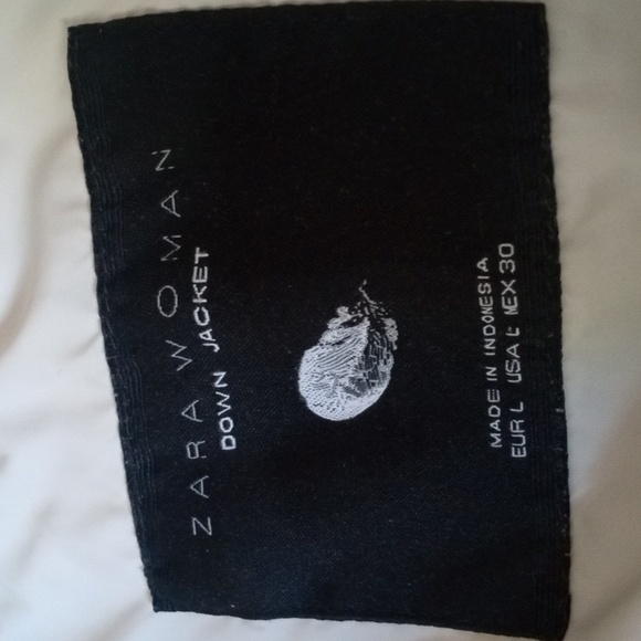 Zara down champagne coloured jacket size L - Picture 2 of 8